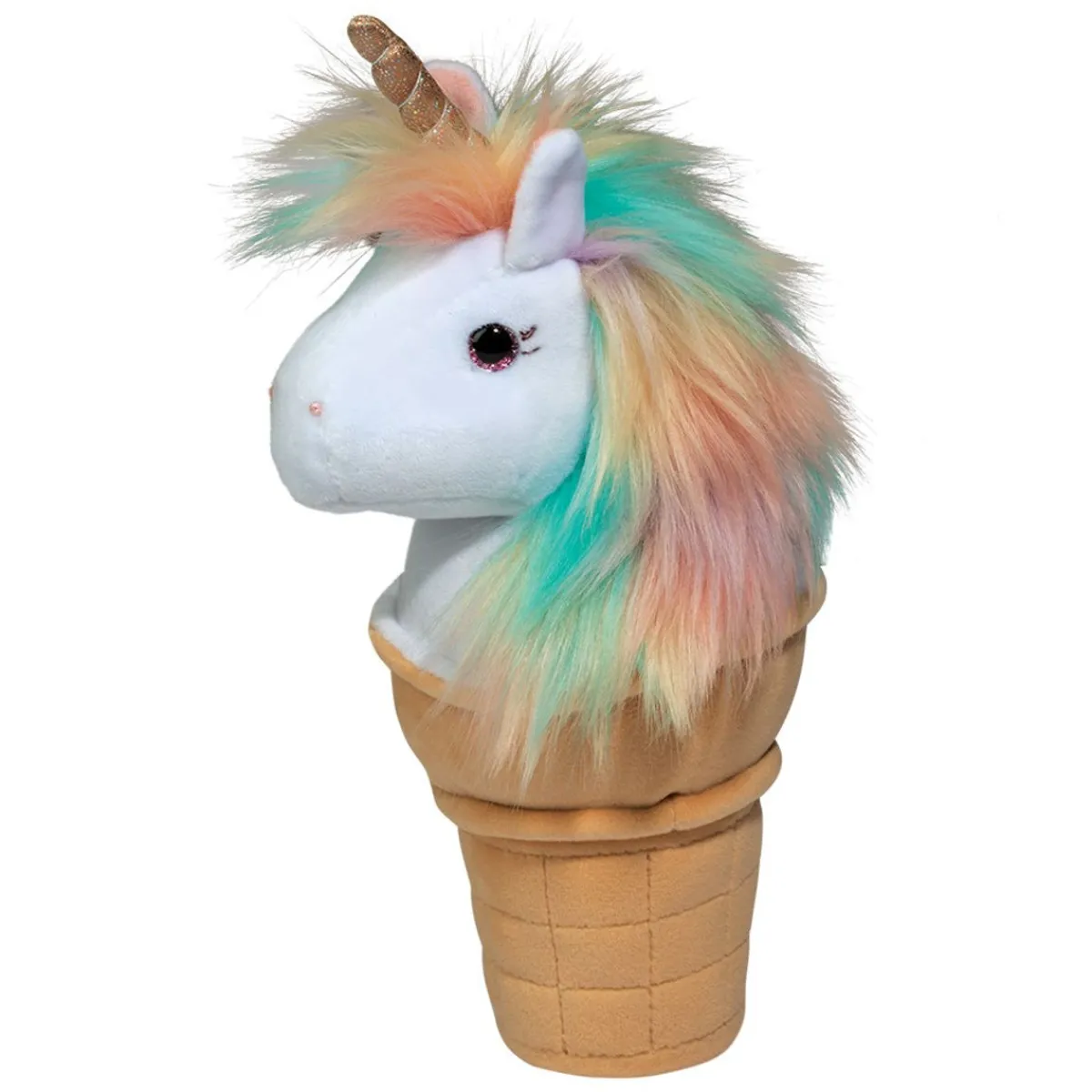 New Douglas Toys Ice Cream Cone Unicorn Macaroon