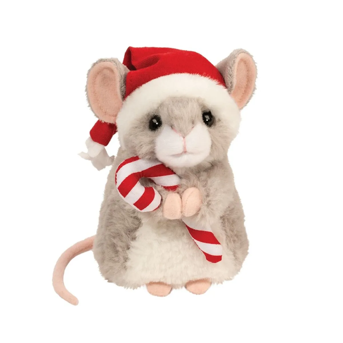 Fashion Douglas Toys Merrie Mouse With Santa Hat & Candy Cane