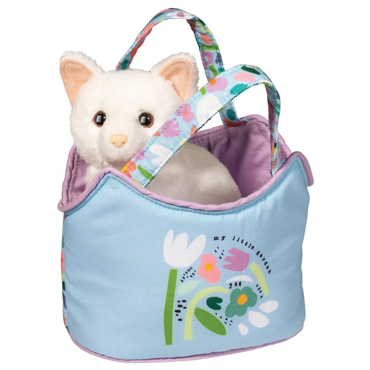 New Douglas Toys My Little Garden Sassy Sak With White Cat