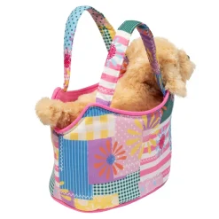 Clearance Douglas Toys Patchwork Floral Sassy Sak With Golden Retriever