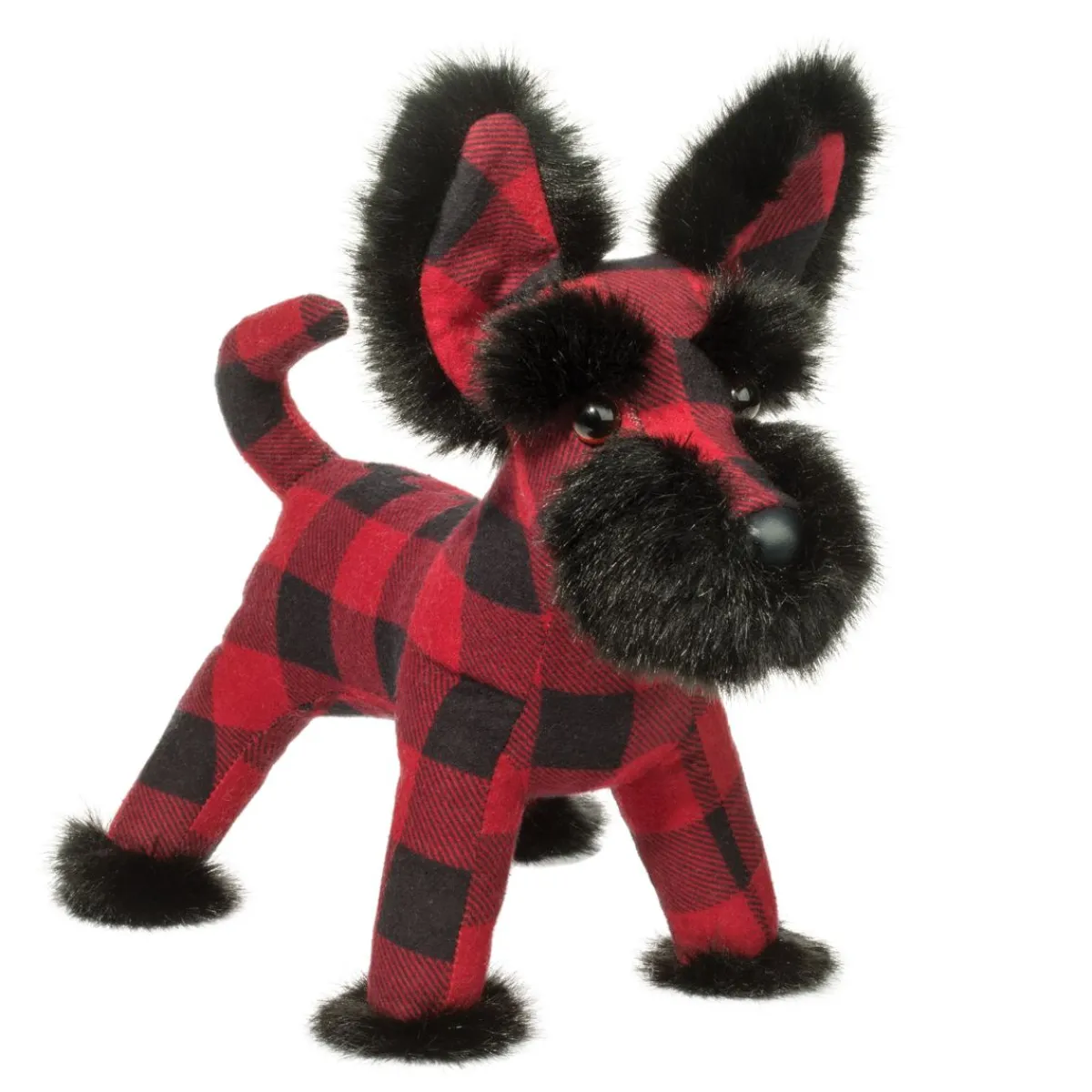 Clearance Douglas Toys Tartan Buffalo Plaid Scottie Dog