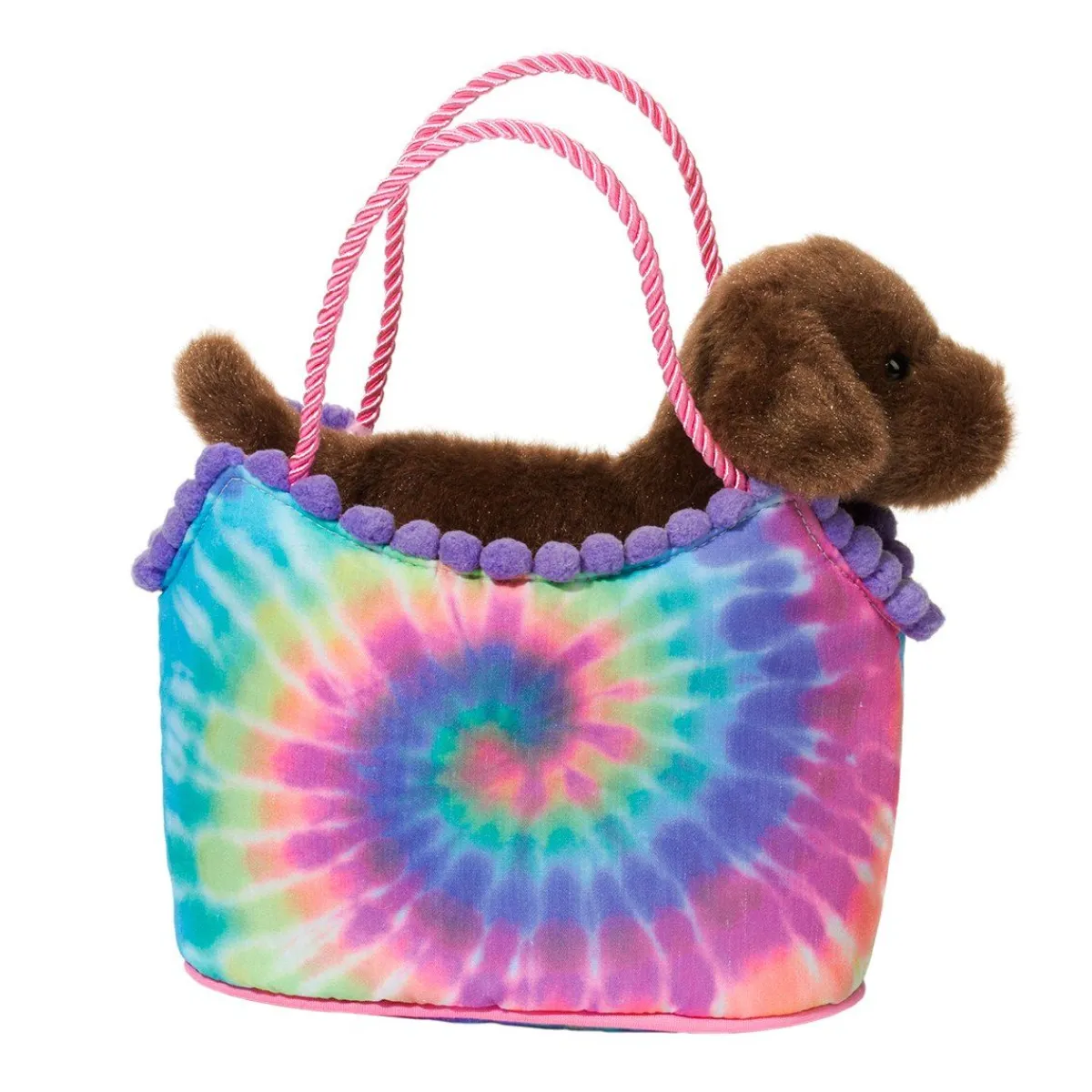 Discount Douglas Toys Tie Dye Sassy Sak With Chocolate Lab